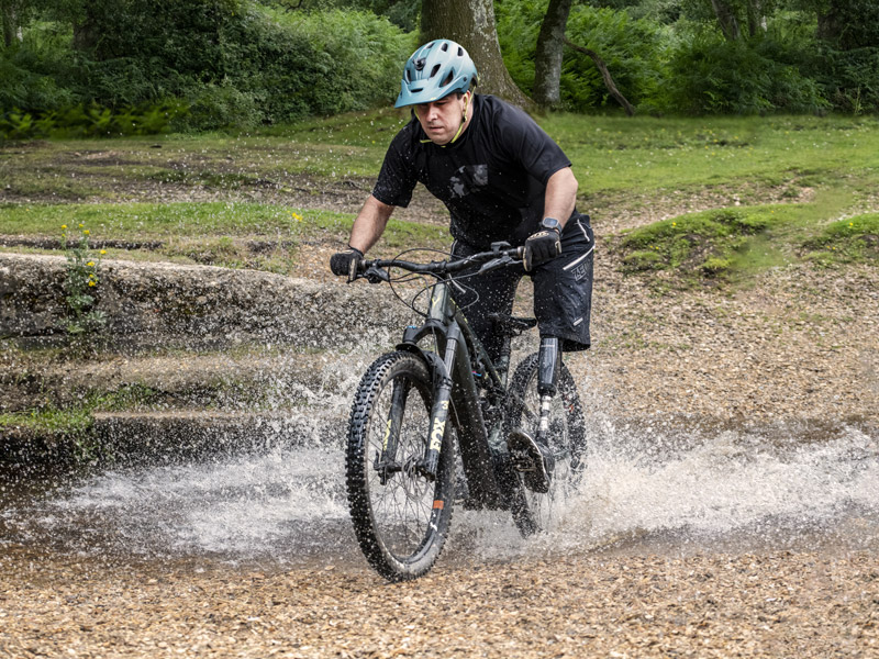 Ben no longer has to worry about riding his bike through puddles, thanks to Orion3's IP55 waterproof rating
